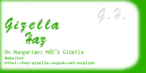 gizella haz business card